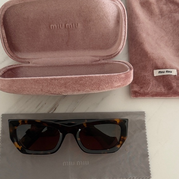 Miu Miu Brown and Black Sunglasses - Picture 1 of 2